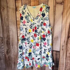 Draper James Dress The Waist Short RSVP Floral NWT 3X Spring Sleeveless Summer